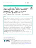 Genome-wide identification and expression profile under abiotic stress of the barley non-specific lipid transfer protein gene family and its Qingke Orthologues