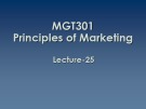Lecture Principles of Marketing: Lesson 25