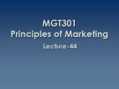 Lecture Principles of Marketing: Lesson 44