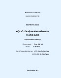 Luận án Tiến sĩ Toán học: Một số lớp hệ phương trình cặp và ứng dụng