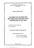 Luận án Tiến sĩ Kinh tế: Tác động của đa dạng hóa mặt hàng xuất khẩu đến tăng trưởng kinh tế Việt Nam