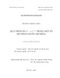 Luận án Tiến sĩ Vật lý: Quá trình rã h 0 → µ ±τ ∓ trong một số mô hình chuẩn mở rộng