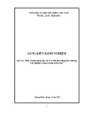 Sáng kiến kinh nghiệm Mầm non: Một số biện pháp dạy trẻ 5-6 tuổi hoạt động theo hướng trải nghiệm trong trường mầm non