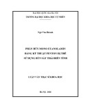 Luận văn Thạc sĩ Khoa học: Phân hủy mono etanolamin bằng kỹ thuật Fenton dị thể sử dụng bùn sắt thải biến tính