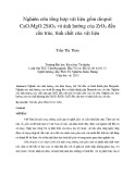 Nghiên cứu tổng hợp vật liệu gốm diopsit CaO.MgO.2SiO2 và ảnh hưởng của ZrO 2 đến cấu trúc, tính chất của vật liệu