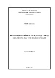 Luận văn Thạc sĩ Khoa học: Kiểm nghiệm cơ chế phản ứng H2(k)+ Cl2(k) → 2HCl(k) bằng phương pháp tính hóa học lượng tử