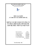 Tiểu luận môn Lý thuyết Tài chính tiền tệ: Những vấn đề cơ bản về công ty tư nhân, hợp danh, liên doanh. Liên hệ thực tiễn tại Việt Nam