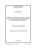 Luận văn Thạc sĩ Khoa học: Nghiên cứu thành phần hóa học có trong cây hàn the (Desmodium heterophyllum) họ cánh bướm (Papilionaceac)