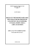 Khóa luận tốt nghiệp: Khảo sát thành phần hóa học phân đoạn dichlomethane loài Dó đất (Balanophora fungosa subsp. indica (Arn.) B. Hansen)