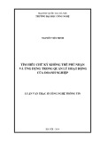 Luận văn Thạc sĩ Công nghệ thông tin: Tìm hiểu chữ ký không thể phủ nhận và ứng dụng trong quản lý hoạt động của doanh nghiệp