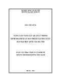 Luận văn Thạc sĩ Quản lý kinh tế: Nâng cao năng lực quản lý trong kinh doanh xuất bản phẩm tại nhà xuất bản đại học quốc gia Hà Nội