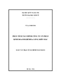 Luận văn Thạc sĩ Tài chính ngân hàng: Phân tích tình hình tài chính của Công ty Cổ Phần Kinh doanh khí hóa lỏng Miền Bắc