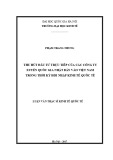 Luận văn Thạc sĩ Kinh tế quốc tế: Thu hút đầu tư trực tiếp của các công ty xuyên quốc gia Nhật Bản vào Việt Nam trong thời kỳ hội nhập kinh tế quốc tế