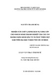 Luận văn Thạc sĩ Kinh tế: Nghiên cứu chất lượng dịch vụ cung cấp cho khách hàng doanh nghiệp của các chi nhánh Ngân hàng Đầu tư và Phát triển Việt Nam trên địa bàn thành phố Hồ Chí Minh