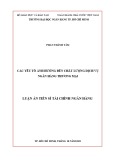 Luận án Tiến sĩ Tài chính ngân hàng: Các yếu tố ảnh hưởng đến chất lượng dịch vụ ngân hàng thương mại