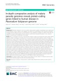 In-depth comparative analysis of malaria parasite genomes reveals protein-coding genes linked to human disease in Plasmodium falciparum genome