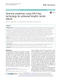 Genomic prediction using DArT-Seq technology for yellowtail kingfish Seriola lalandi