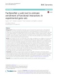 FunGeneNet: A web tool to estimate enrichment of functional interactions in experimental gene sets