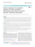 Genetic mapping and comparative genomics to inform restoration enhancement and culture of southern flounder, Paralichthys lethostigma