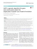 GATC: A genetic algorithm for gene tree construction under the Duplication-Transfer-Loss model of evolution