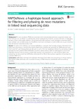 HAPDeNovo: A haplotype-based approach for filtering and phasing de novo mutations in linked read sequencing data