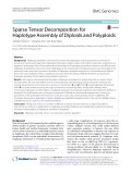 Sparse Tensor Decomposition for Haplotype Assembly of Diploids and Polyploids