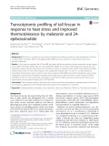 Transcriptomic profiling of tall fescue in response to heat stress and improved thermotolerance by melatonin and 24- epibrassinolide