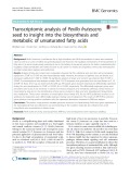 Transcriptomic analysis of Perilla frutescens seed to insight into the biosynthesis and metabolic of unsaturated fatty acids