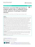 Restriction associated DNA-genotyping at multiple spatial scales in Arabidopsis lyrata reveals signatures of pathogen-mediated selection