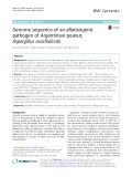 Genome sequence of an aflatoxigenic pathogen of Argentinian peanut, Aspergillus arachidicola