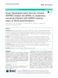 Acute Hepatopancreatic Necrosis Disease (AHPND) related microRNAs in Litopenaeus vannamei infected with AHPND-causing strain of Vibrio parahemolyticus