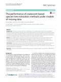 The performance of coalescent-based species tree estimation methods under models of missing data