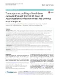 Transcriptome profiling of lentil (Lens culinaris) through the first 24 hours of Ascochyta lentis infection reveals key defence response genes