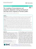 The coupling of transcriptome and proteome adaptation during development and heat stress response of tomato pollen