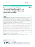 Genome sequencing analysis of Streptomyces coelicolor mutants that overcome the phosphate-depending vancomycin lethal effect