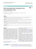 Inferring duplication episodes from unrooted gene trees