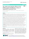 The whole transcriptome effects of the PPARα agonist fenofibrate on livers of hepatocyte humanized mice