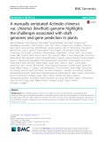 A manually annotated Actinidia chinensis var. chinensis (kiwifruit) genome highlights the challenges associated with draft genomes and gene prediction in plants