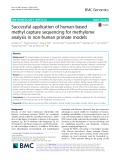 Successful application of human-based methyl capture sequencing for methylome analysis in non-human primate models