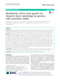 Identification of five novel genetic loci related to facial morphology by genomewide association studies