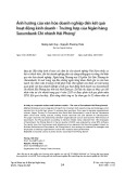 Ảnh hưởng của văn hóa doanh nghiệp đến kết quả hoạt động kinh doanh - Trường hợp của Ngân hàng Sacombank Chi nhánh Hải Phòng