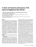 A static and dynamic performance of RC beams strengthened with FRP bar