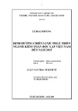 Luận văn Thạc sĩ Kinh tế: Định hướng chiến lược phát triển ngành kiểm toán độc lập Việt Nam đến năm 2015