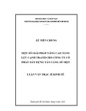 Luận văn Thạc sĩ Kinh tế: Một số giải pháp nâng cao năng lực cạnh tranh cho Công ty cổ phần xây dựng Tân cảng Số Một