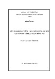 Luận văn Thạc sĩ Kinh tế: Một số giải pháp nâng cao chất lượng dịch vụ Công ty cổ phần Cảng Đồng Nai