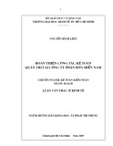 Luận văn Thạc sĩ Kinh tế: Hoàn thiện công tác kế toán quản trị tại Công ty Phân bón miền Nam