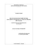 Luận văn Thạc sĩ Kinh tế: Một số giải pháp phát triển mô hình hàng không chi phí thấp của Vietnam Airlines đến năm 2015