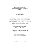 Luận văn Thạc sĩ Kinh tế: Giải pháp nâng cao năng lực cạnh tranh của Công ty Cao su Bình Long đến năm 2015