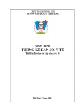 Giáo trình Thống kê dân số Y tế - Trường CĐ Y tế Hà Đông