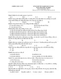 Đề thi thử THPT Quốc gia năm 2021 môn Vật lí có đáp án - Trường THPT An Mỹ